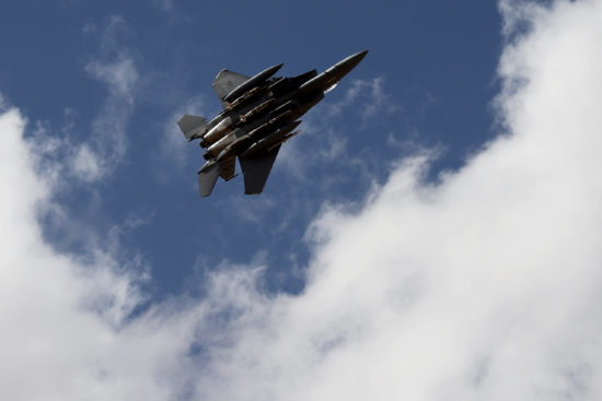 Fighter jets simulate strikes in southeastern Syria
