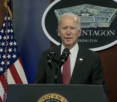 President Joe Biden at the Pentagon