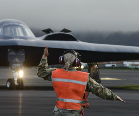 B-2 Spirit arrives at Lajes Field AFB, Azores