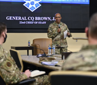 CSAF Brown speaks at Command Chief Training