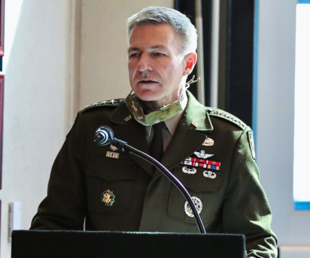 General McConville gives speech at Col. King’s promotion