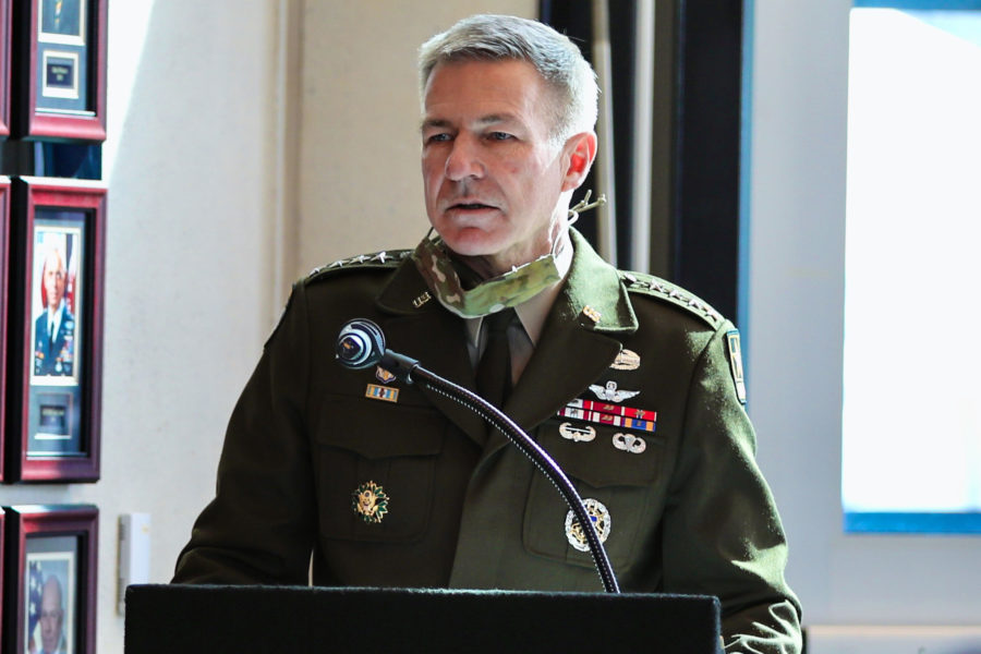 General McConville gives speech at Col. King’s promotion