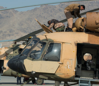 Afghan air force maintainers