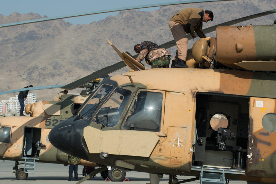 Afghan air force maintainers