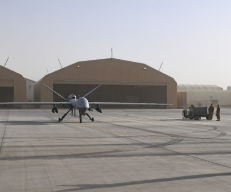 MQ-9 Reaper take off and maintenance
