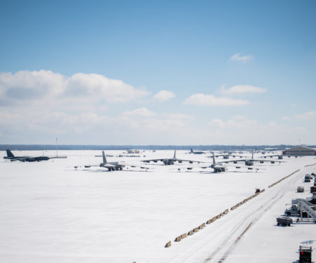Winter weather hits Barksdale