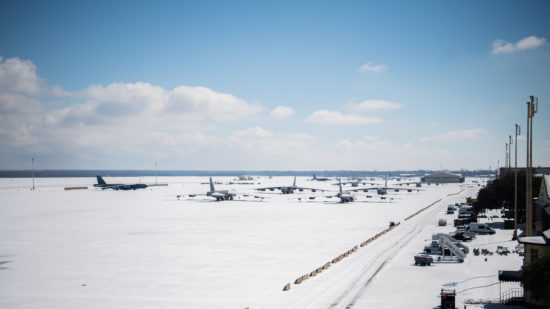 Winter weather hits Barksdale