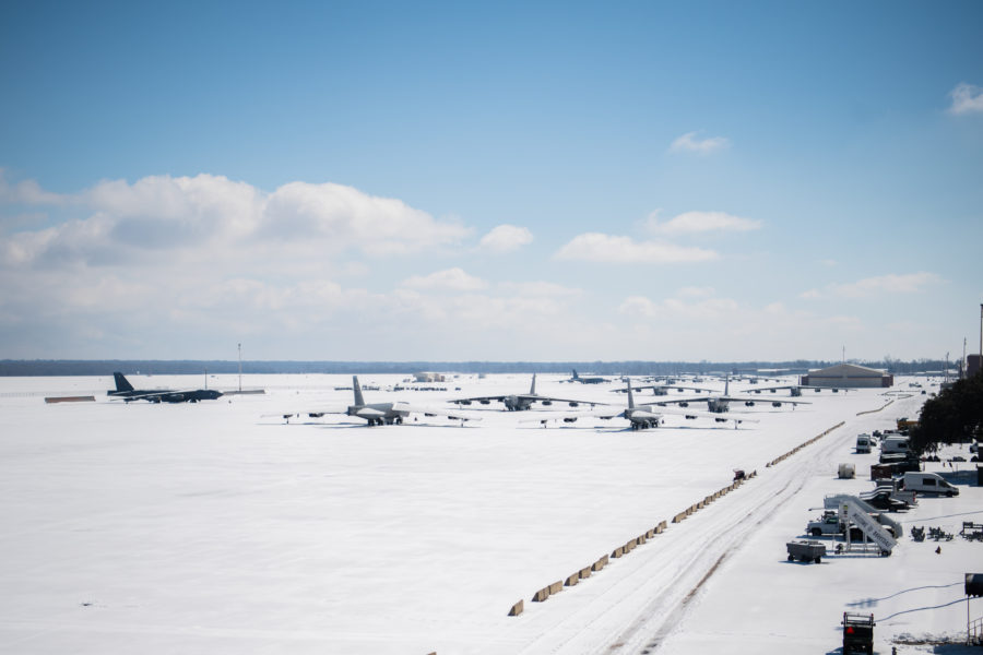 Winter weather hits Barksdale