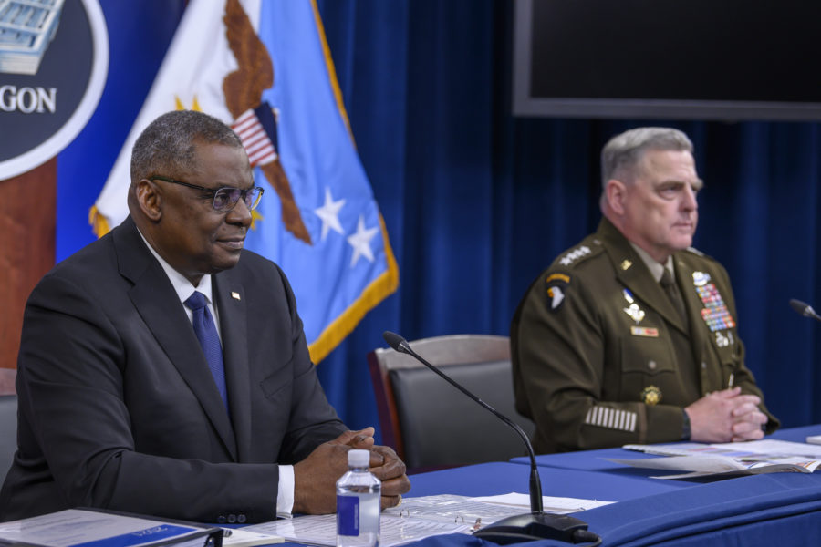 lloyd austin, mark milley testify