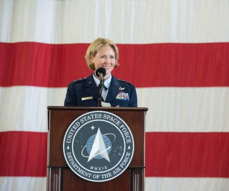 Maj Gen DeAnna Burt Speaks at Ceremony