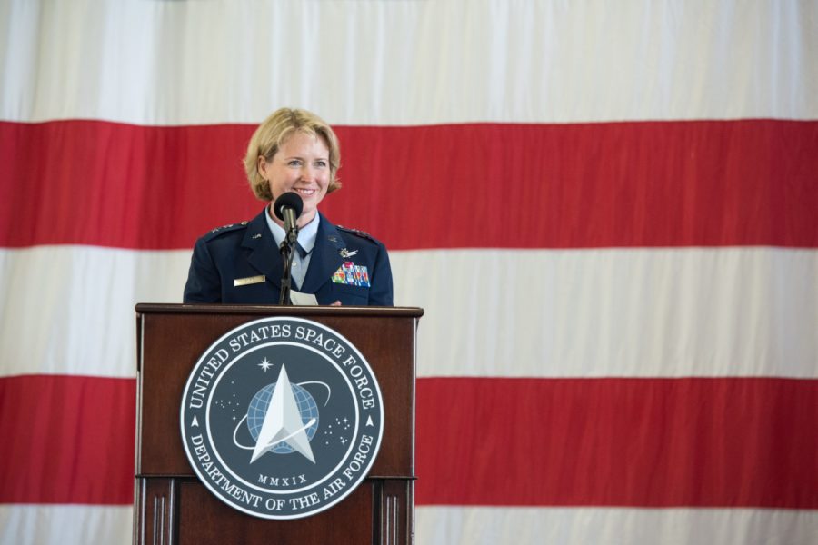 Maj Gen DeAnna Burt Speaks at Ceremony