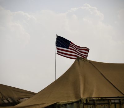 Flag flying at Al-Asad