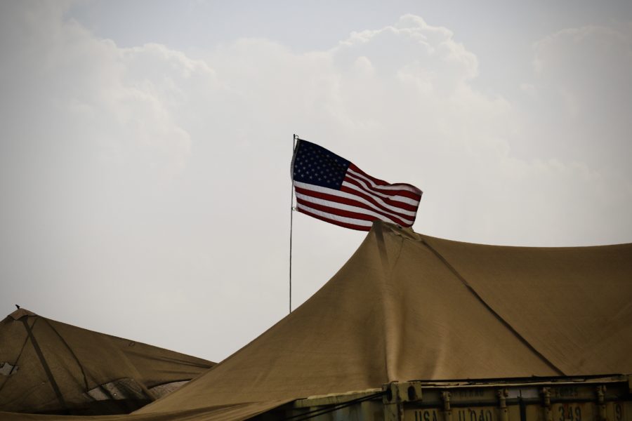 Flag flying at Al-Asad