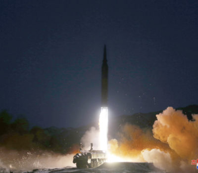 A North Korean hypersonic missile is launched from an undisclosed location on Jan. 11, 2022. Korean Central News Agency.