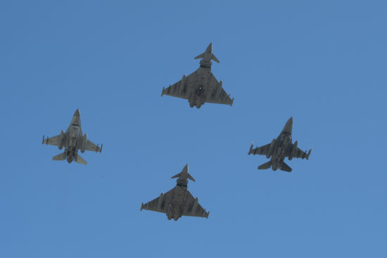 US joins NATO flyover celebrating UK certification