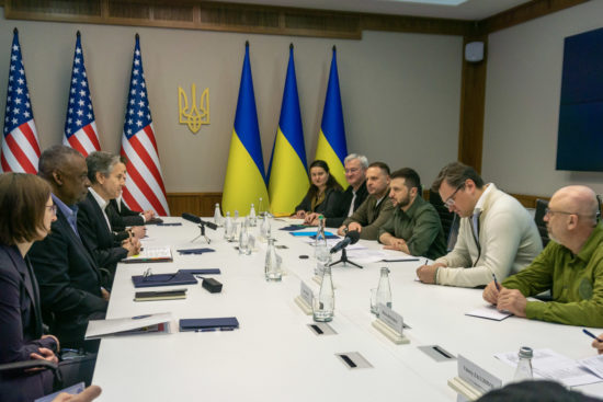 Secretary of Defense and Secretary of State visit Ukrainian President