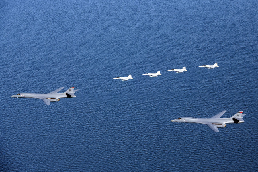 B-1s integrate with Swedish Gripens for first time over Sweden