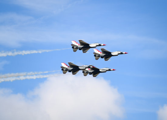 Thunderbirds flyover