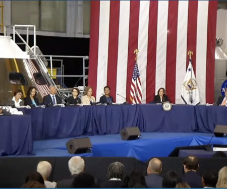Vice President Kamala Harris Chairs a Meeting of the National Space Council at Johnson Space Center in Houston on September 9.