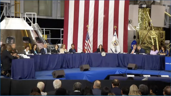 Vice President Kamala Harris Chairs a Meeting of the National Space Council at Johnson Space Center in Houston on September 9.