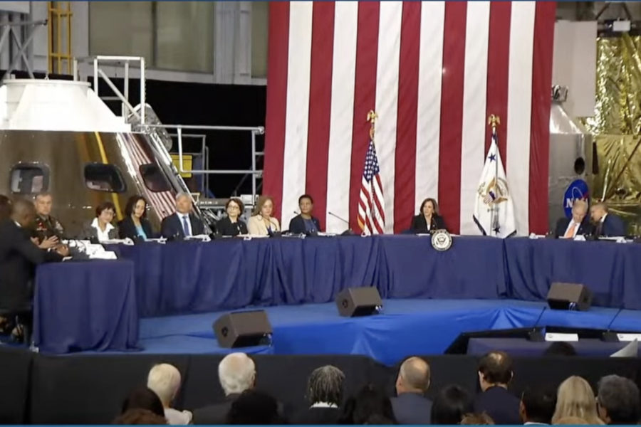 Vice President Kamala Harris Chairs a Meeting of the National Space Council at Johnson Space Center in Houston on September 9.