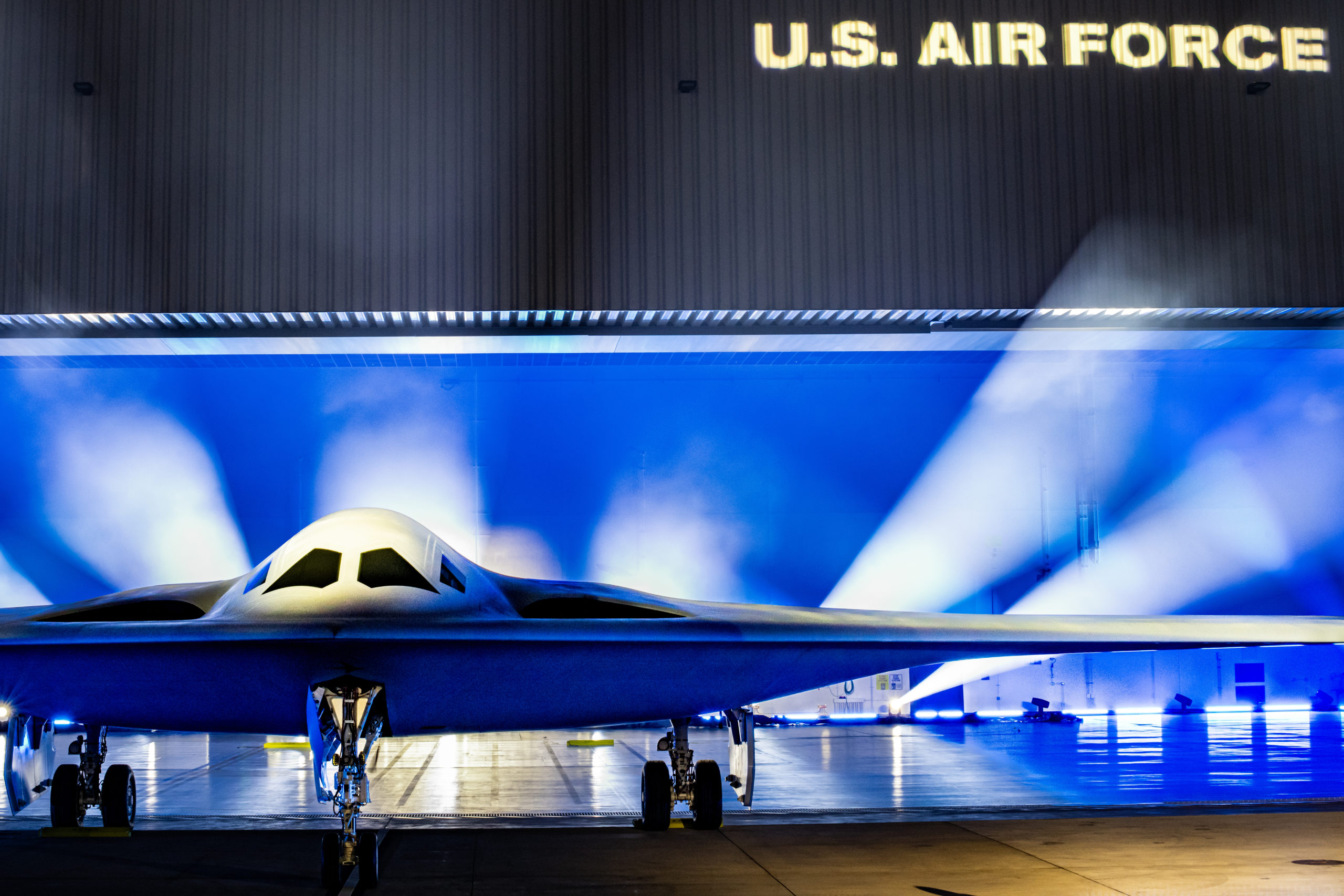 New B-21 Test Aircraft Heraldry, Barely Visible at Rollout, Revealed