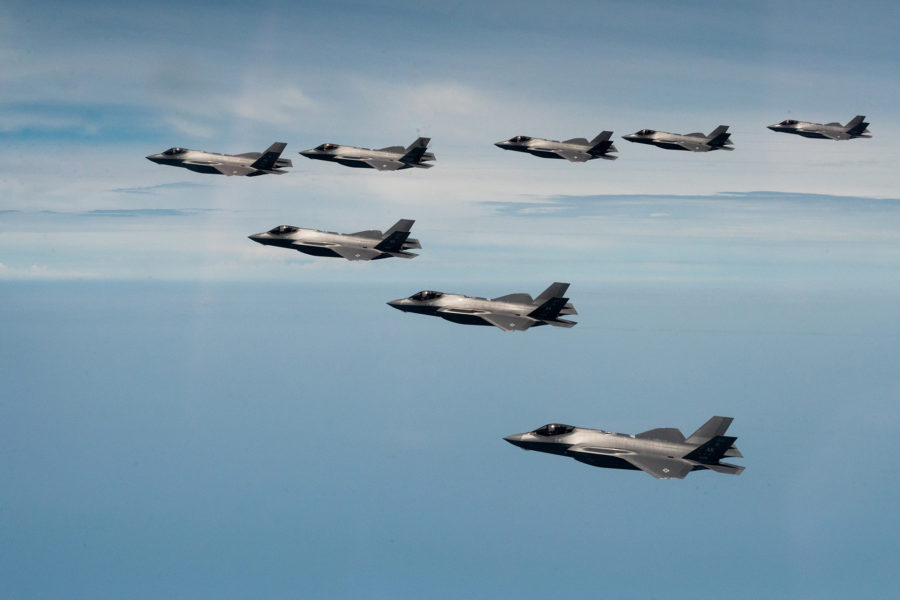 U.S. And Korean Air Force F-35As during a recent exercise on the Korean peninsula. The GAO says it's hard to judge why the F-35 Block 4 upgrade's cost is going up.
