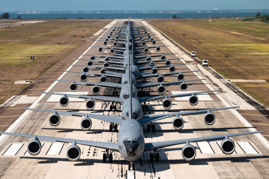 KC-135 elephant walk