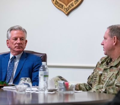 Alabama Senator Tommy Tuberville visits Maxwell AFB for his introduction to Maxwell and his orientation to the U.S. Air Force’s Air University, Jun. 3, 2021. US Air Force photo by Melanie Rodgers Cox//Released