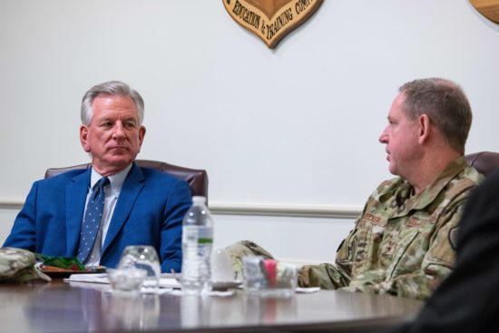 Alabama Senator Tommy Tuberville visits Maxwell AFB for his introduction to Maxwell and his orientation to the U.S. Air Force’s Air University, Jun. 3, 2021. US Air Force photo by Melanie Rodgers Cox//Released