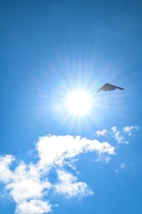 A B-2 Spirit from Whiteman Air Force Base, Mo., arrives in Keflavik, Iceland to participate in a Bomber Task Force Europe operation with NATO allies, Aug. 13, 2023.