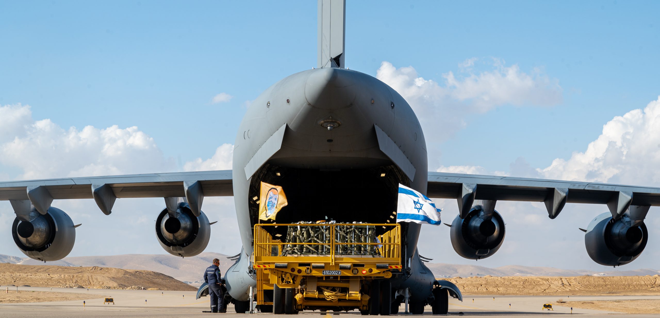 PHOTOS: After Flying Out Personnel, C-17s Return to Israel Carrying Munitions