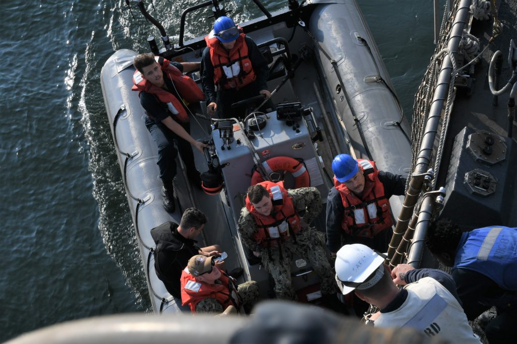 USS Mason small boat