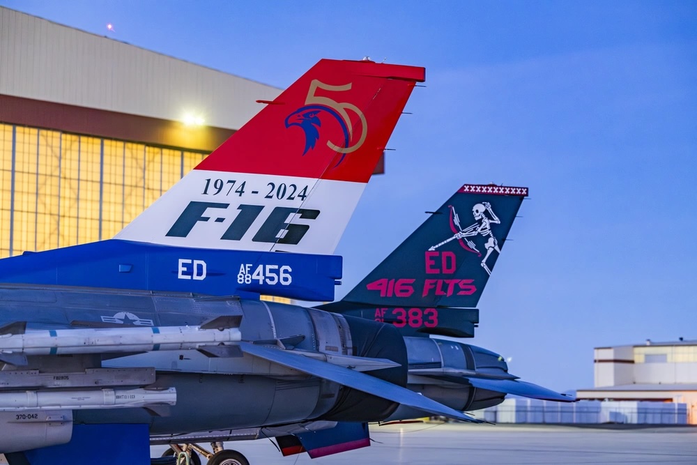 Edwards Celebrates 50th Anniversary of F-16’s First Flight With Special Tail Flashes