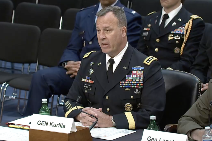 U.S. Central Command commander Gen. Michael E. Kurilla addresses lawmakers at the Senate Armed Services Committee hearing on March 7, 2024. Screenshot