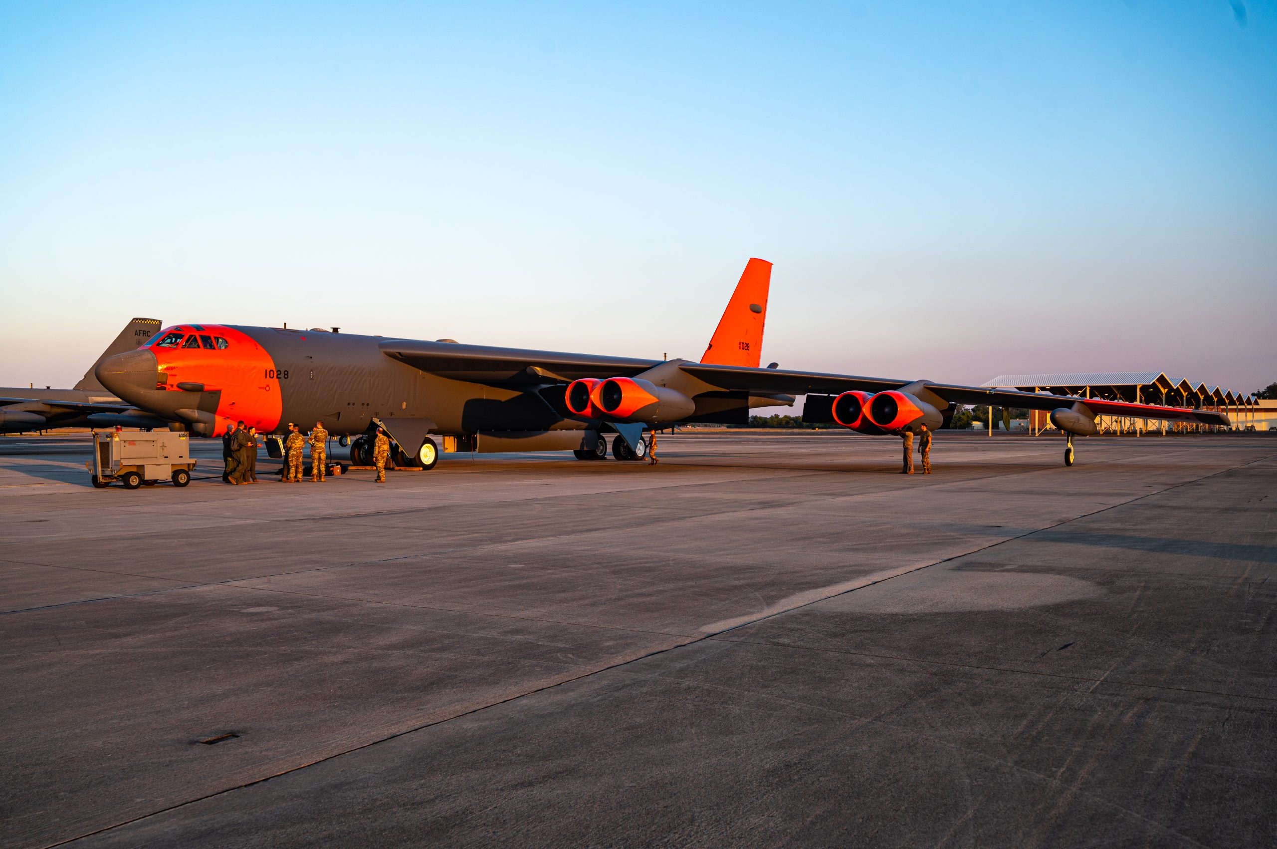 Photos: Big, Ugly, and Orange B-52 Lands at Barksdale
