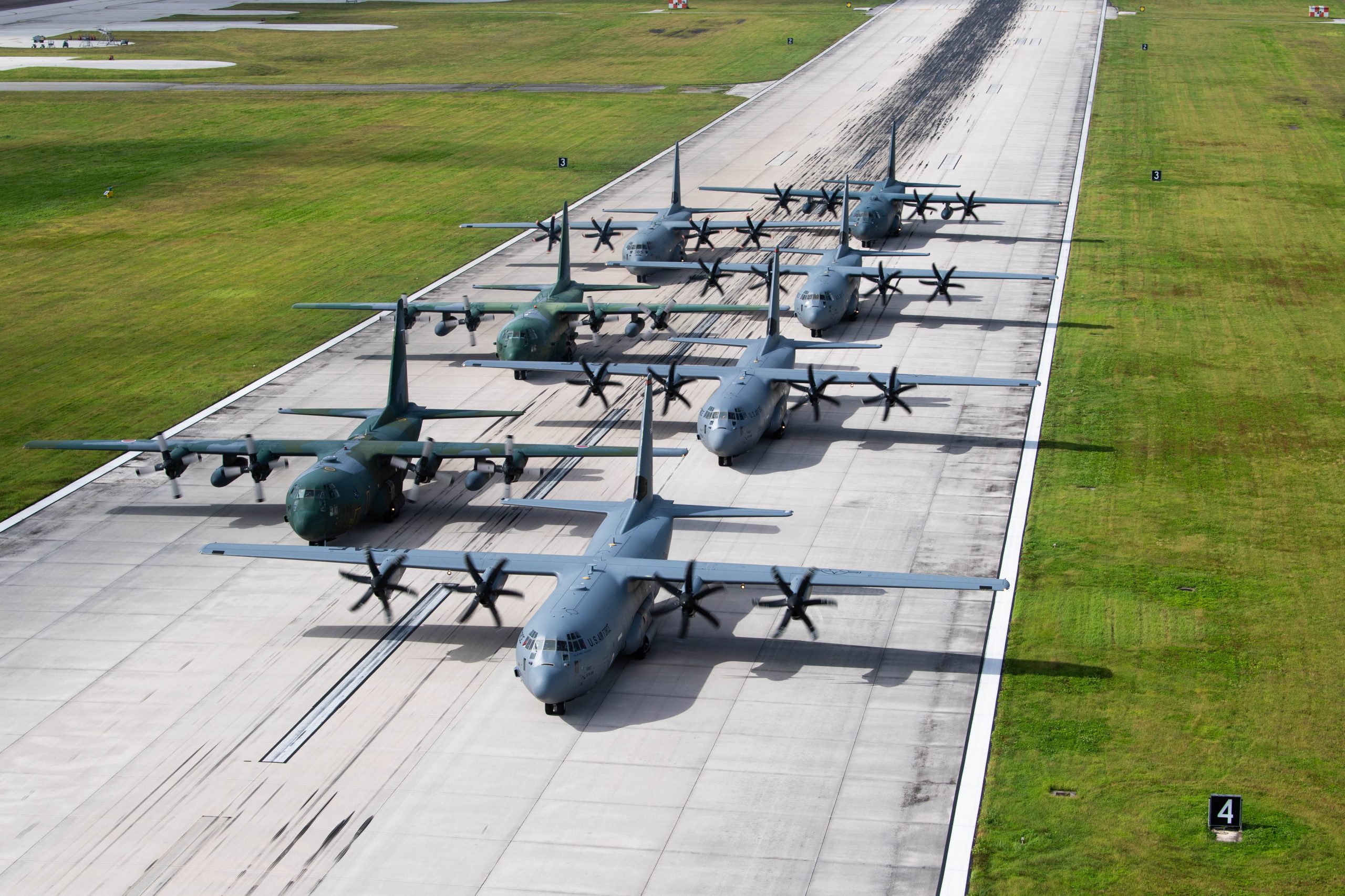 Photos: Operation Christmas Drop Ends with C-130 Elephant Walk Photos: Operation Christmas Drop Ends with C-130 Elephant Walk