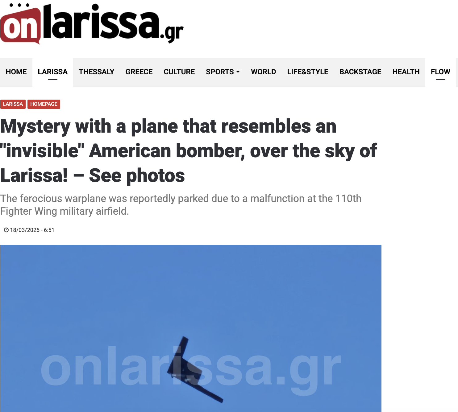 Mysterious Drone Sighting in Greece Leads to RQ-180 Speculation