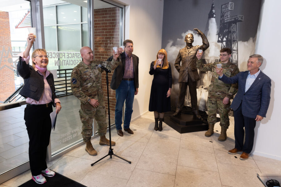 AFA, Space Force Leaders Honor Bernard Schriever with New Statue, Toast