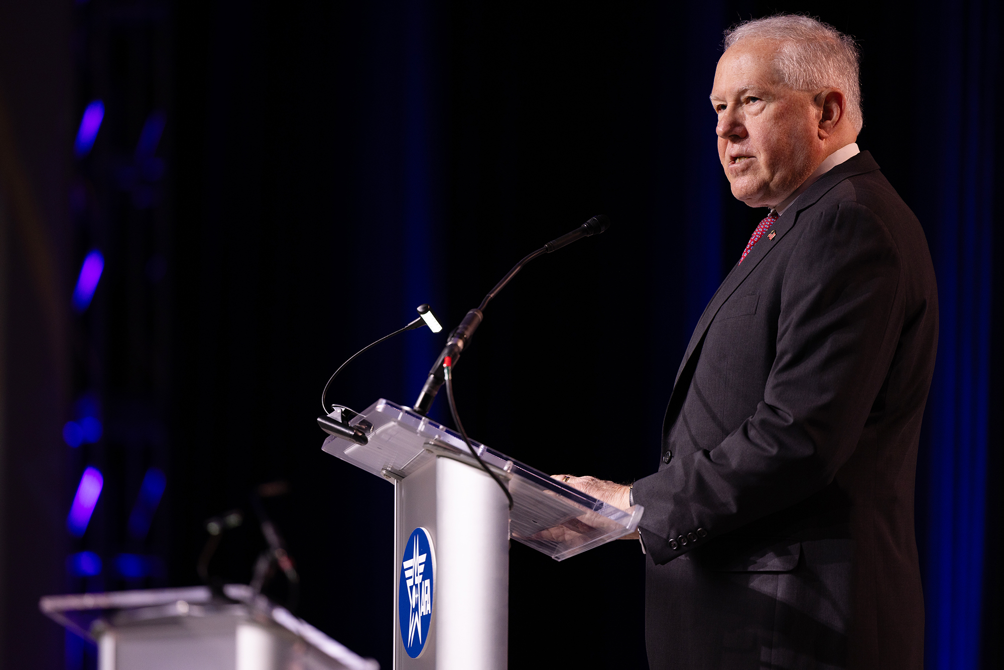 Frank Kendall speaking at a podium