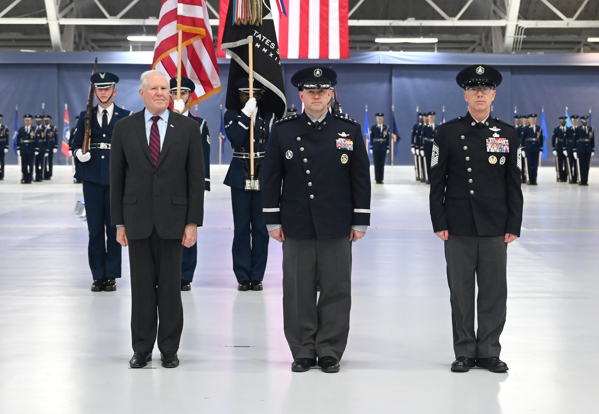 Frank Kendall presides as Saltzman assumes the role of Chief of Space Operations.