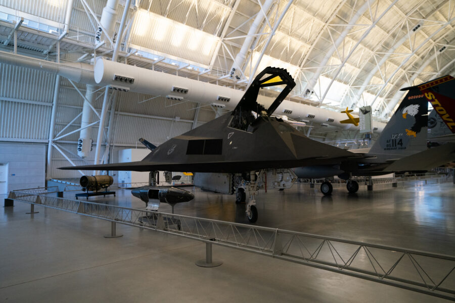 Stealthy F-117 Nighthawk Goes on Display at Smithsonian